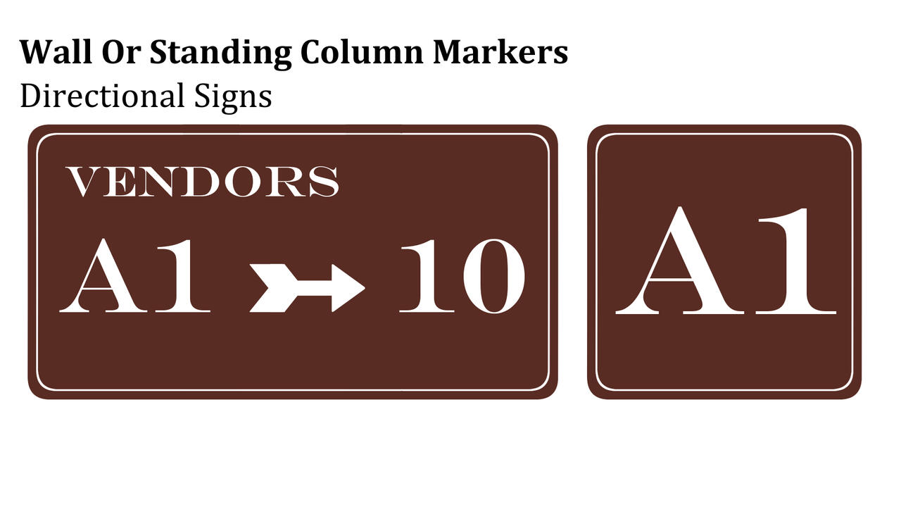 Direction Sign: Column Markers