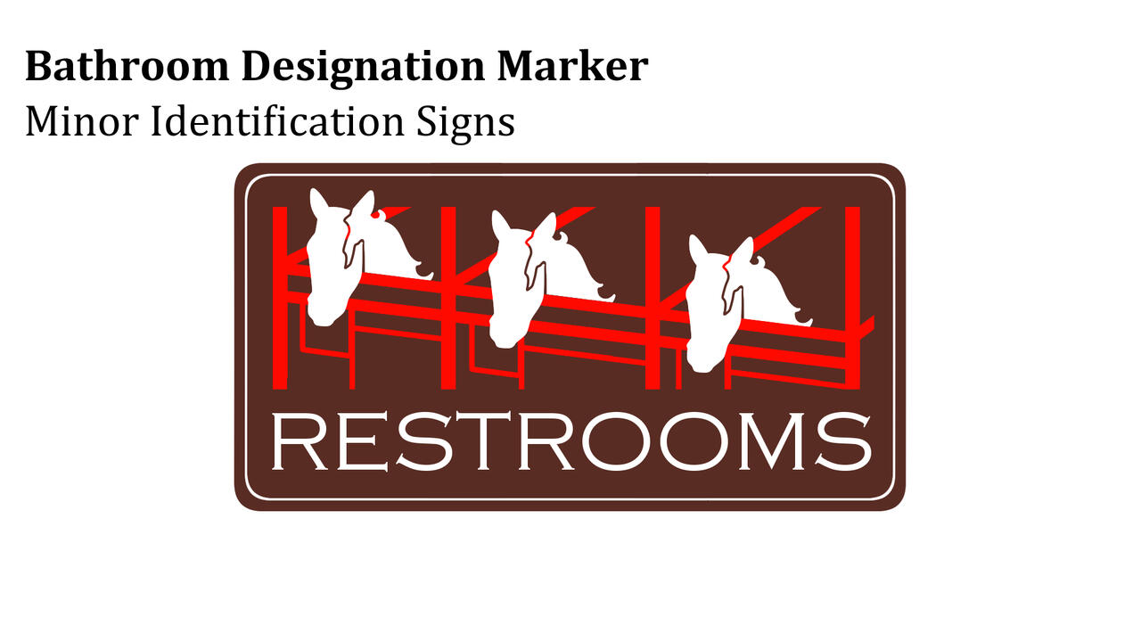 Minor ID Sign: Bathroom Designation Marker